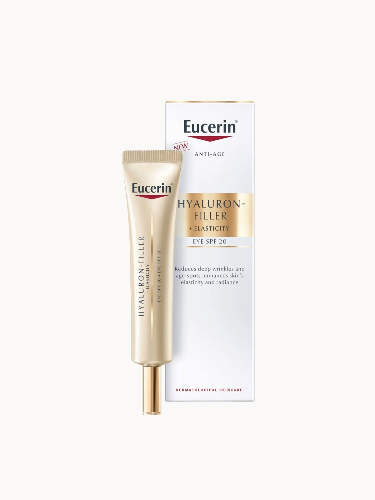 Eucerin Hyaluron - Filler + Elasticity Eye Cream 15ml, small eye cream tube with Eucerin branding