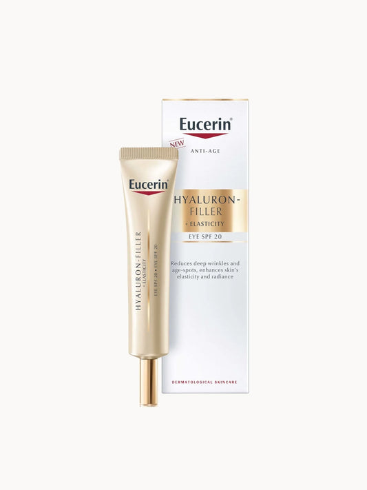 Eucerin Hyaluron - Filler + Elasticity Eye Cream 15ml, small eye cream tube with Eucerin branding