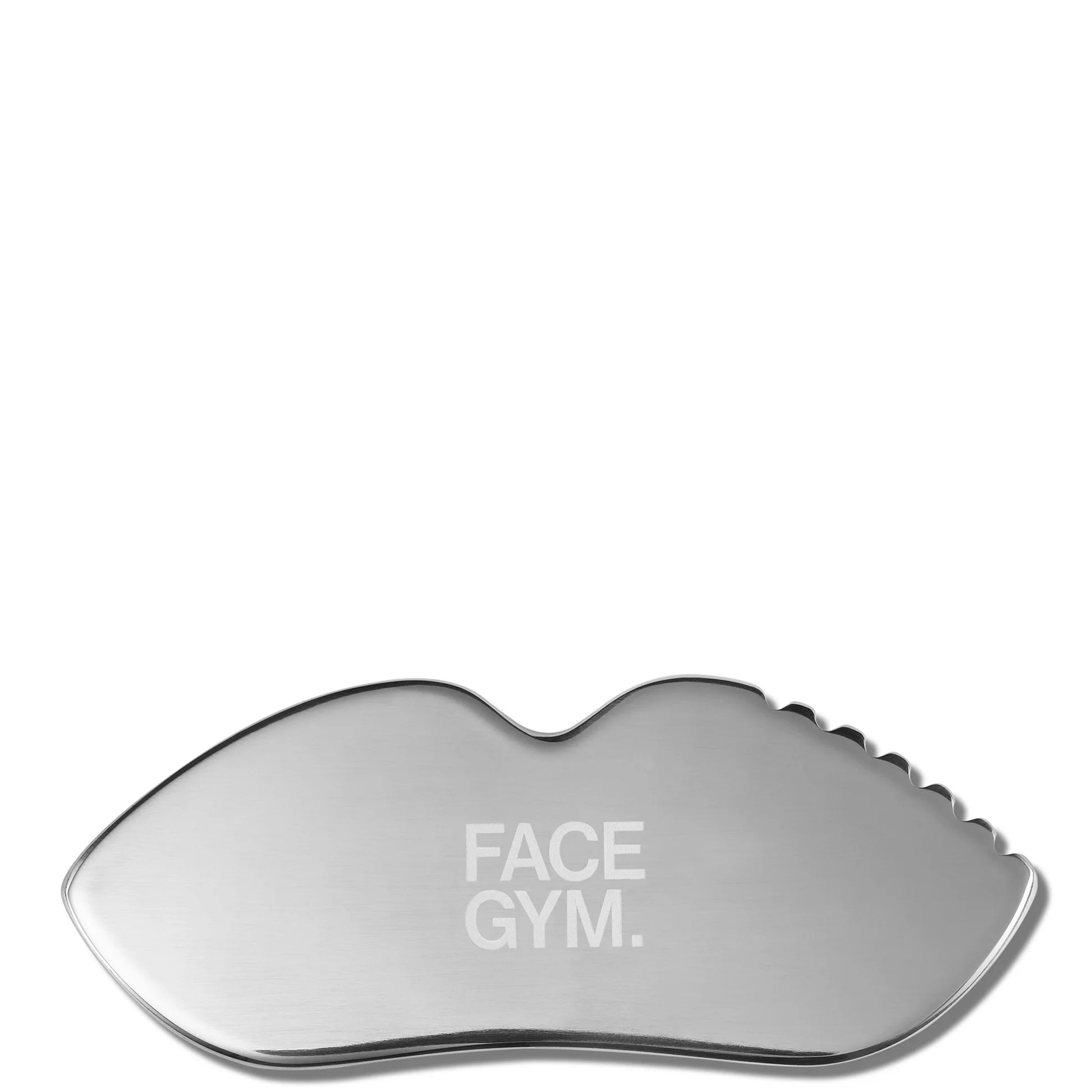 FaceGym Multi-Sculpt stainless steel gua sha tool with six edges for lifting and sculpting