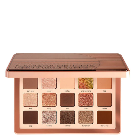Natasha Denona I Need A Warm Eyeshadow Palette, warm-toned eyeshadow palette with blendable shades.