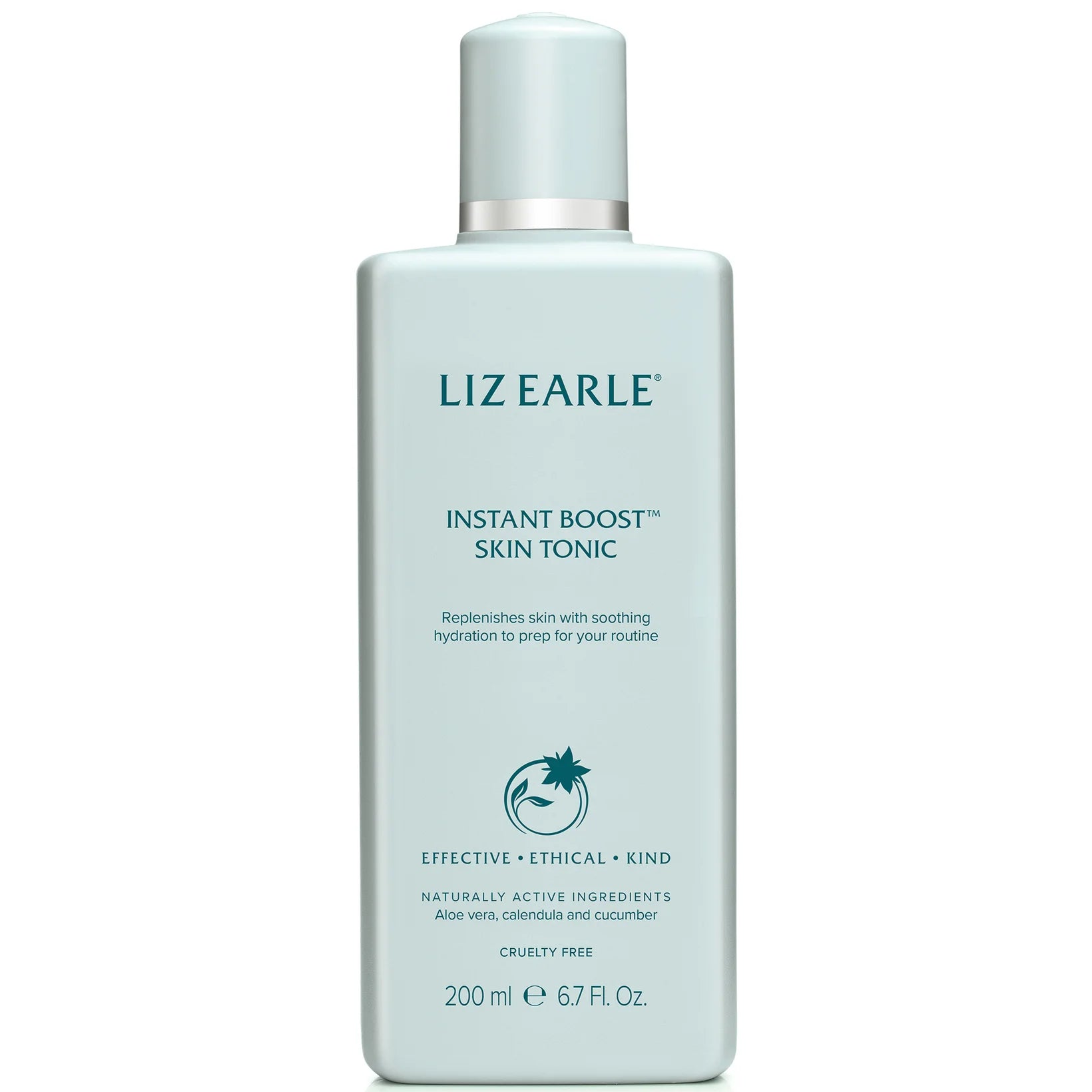 Liz Earle Instant Boost Skin Tonic bottle with botanicals for glowing complexion, 200ml