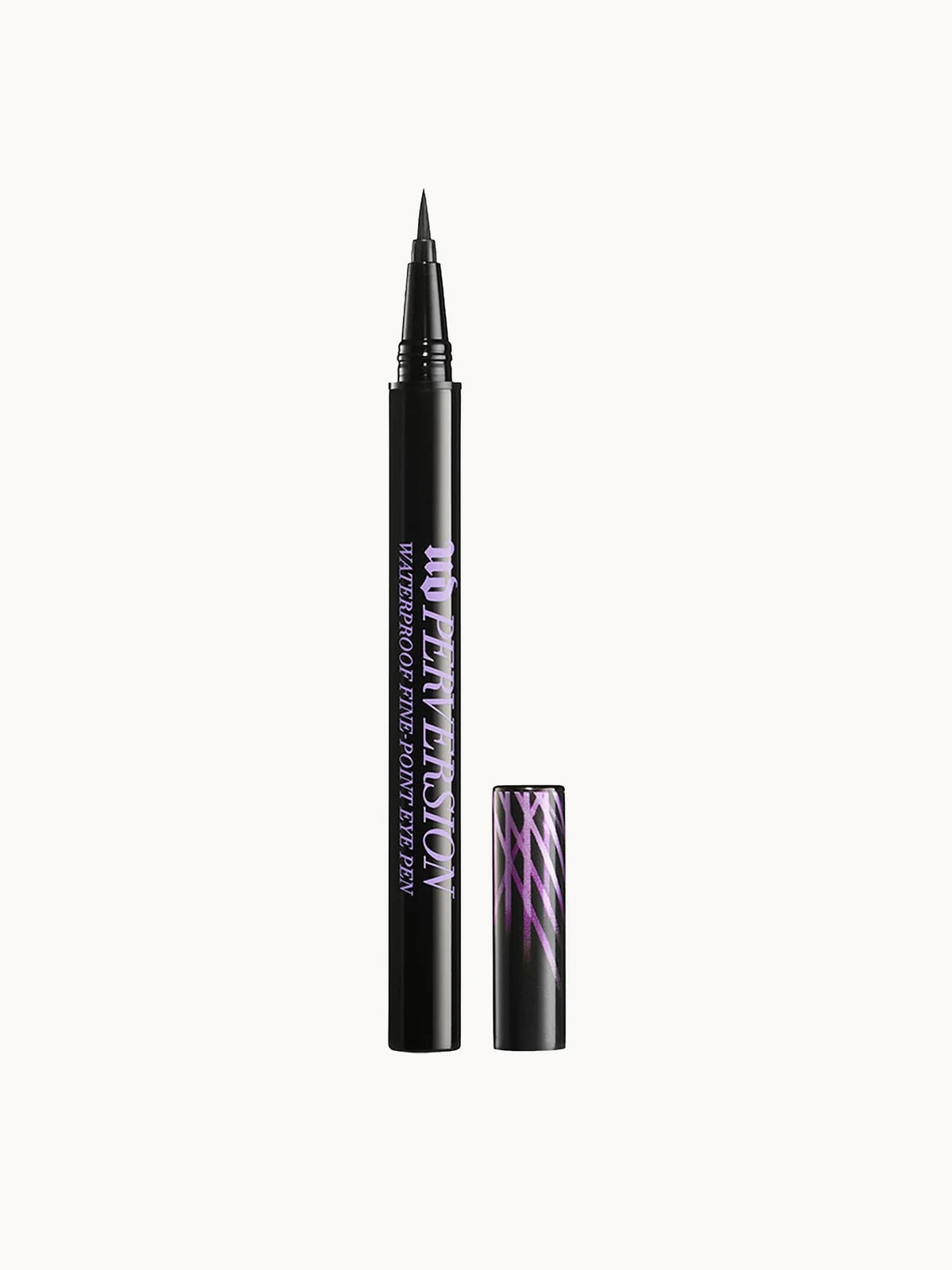 Urban Decay Perversion Waterproof Pen, slim black liner pen with fine tip and black cap