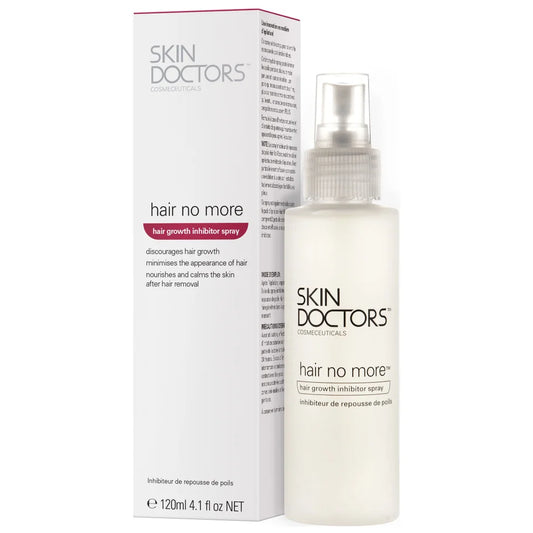 Skin Doctors Hair No More Inhibitor Spray (120ml), inhibitor spray designed to reduce hair regrowth.