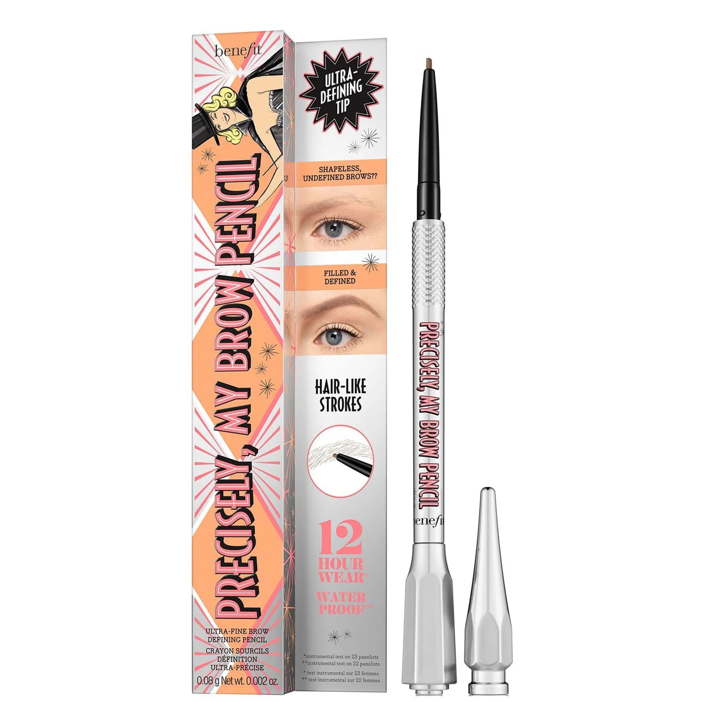 benefit Precisely My Brow ultra-fine eyebrow pencil in 04 Warm Deep Brown