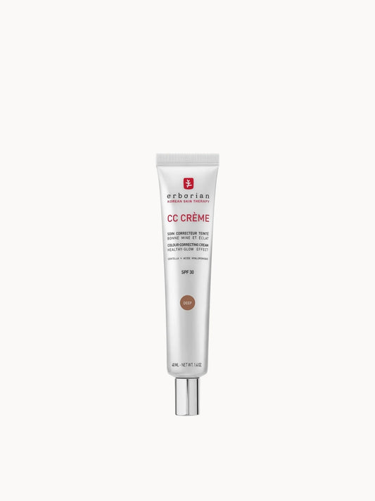 Erborian CC Crème SPF30 40ml, green tube with gold cap and Korean-style branding