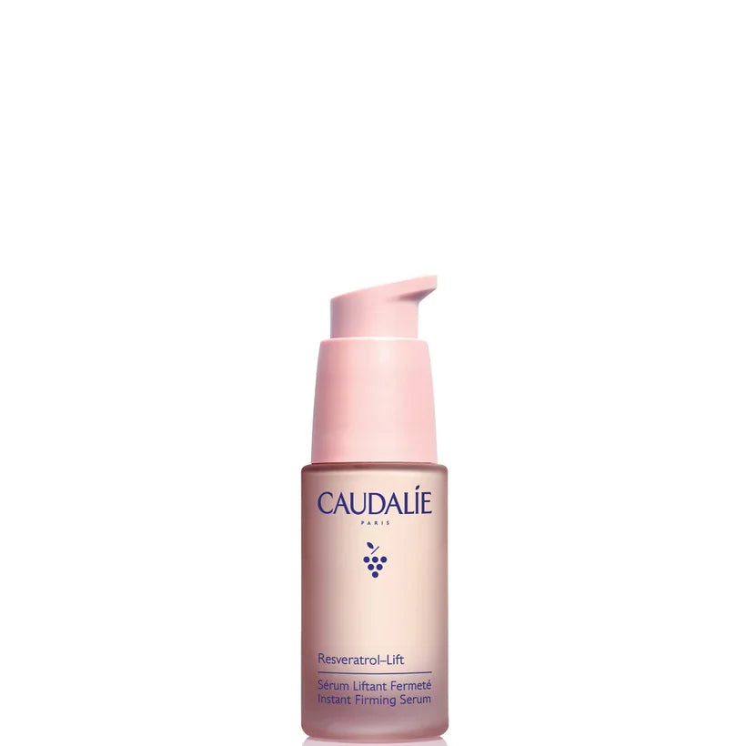 Caudalie Resveratrol-Lift Instant Firming Serum 30ml glass bottle with a pump dispenser