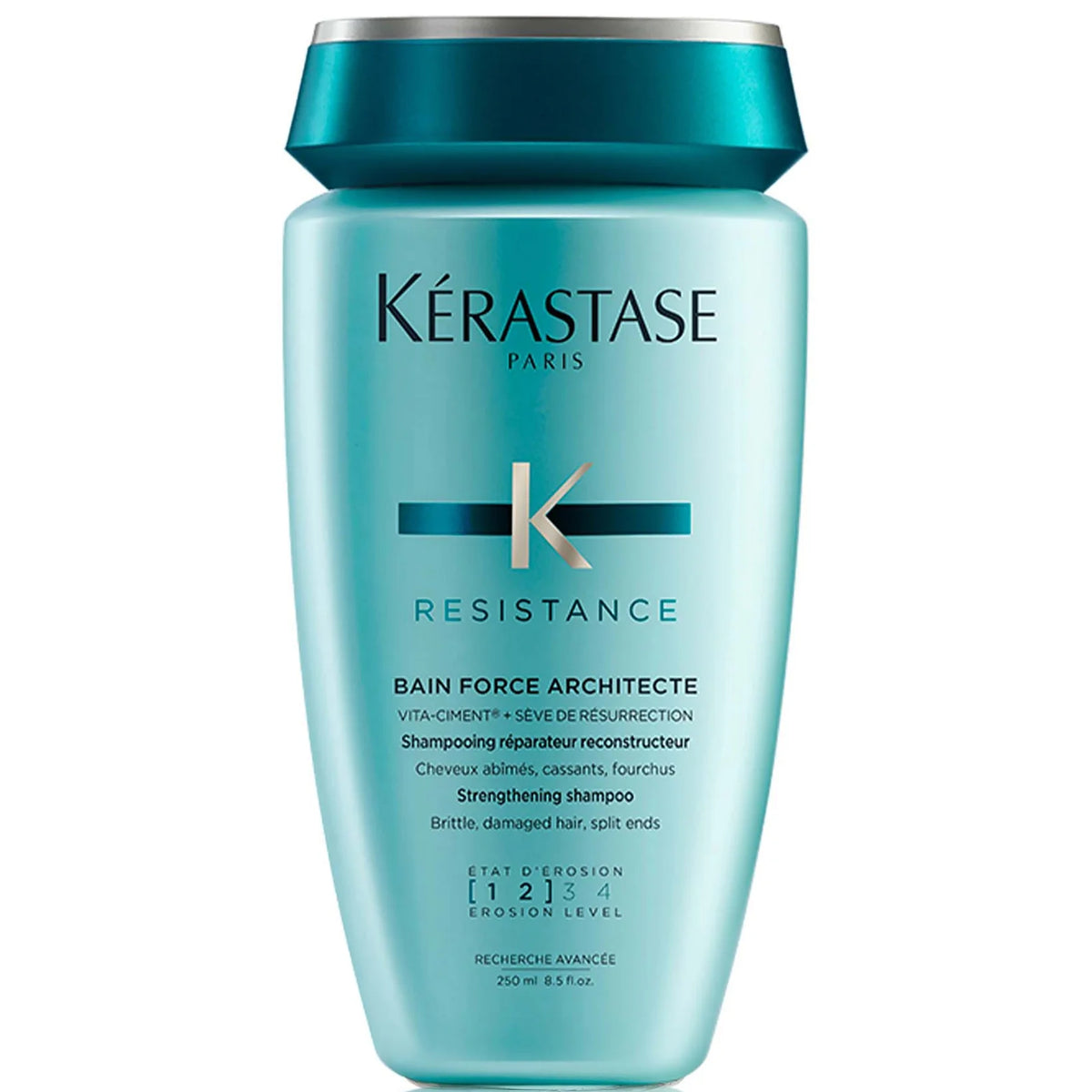 Kérastase Resistance Force Architecte Shampoo 250ml teal bottle for damaged hair
