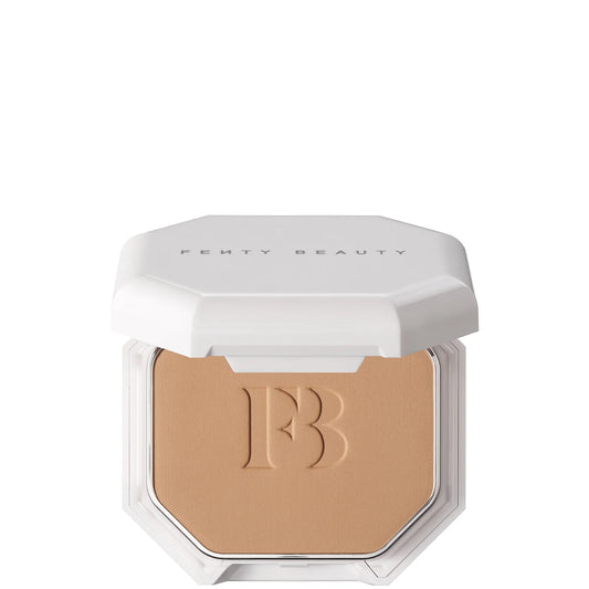 Fenty Beauty Pro Filt'R Soft Matte Powder Foundation - 320 – Compact powder foundation in warm beige tone offering shine-free, soft matte finish.