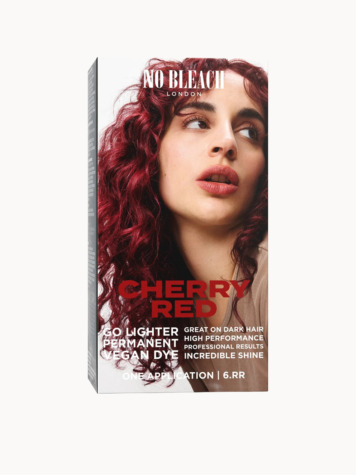 Bleach London Cherry Red Permanents Kit, red box with developing lotion, colour tube and conditioner sachets