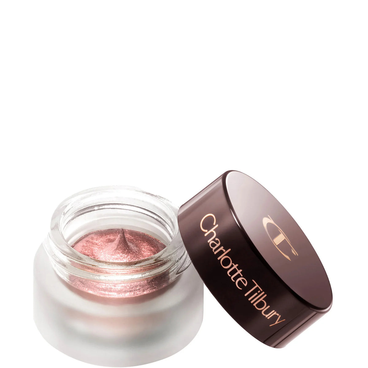 Charlotte Tilbury Eyes to Mesmerise Creamy Eyeshadow 7ml Pillow Talk, pink-nude cream pot with gold lid