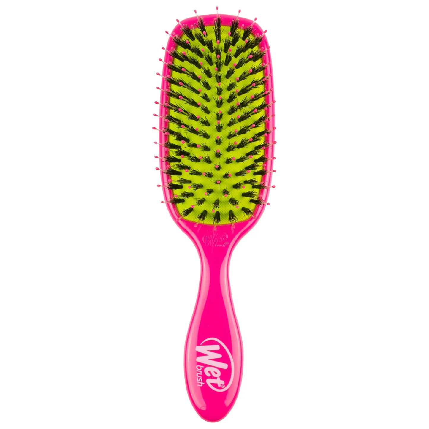 WetBrush Shine Enhancer Hair Brush in soft pink with cushioned bristles and ergonomic handle