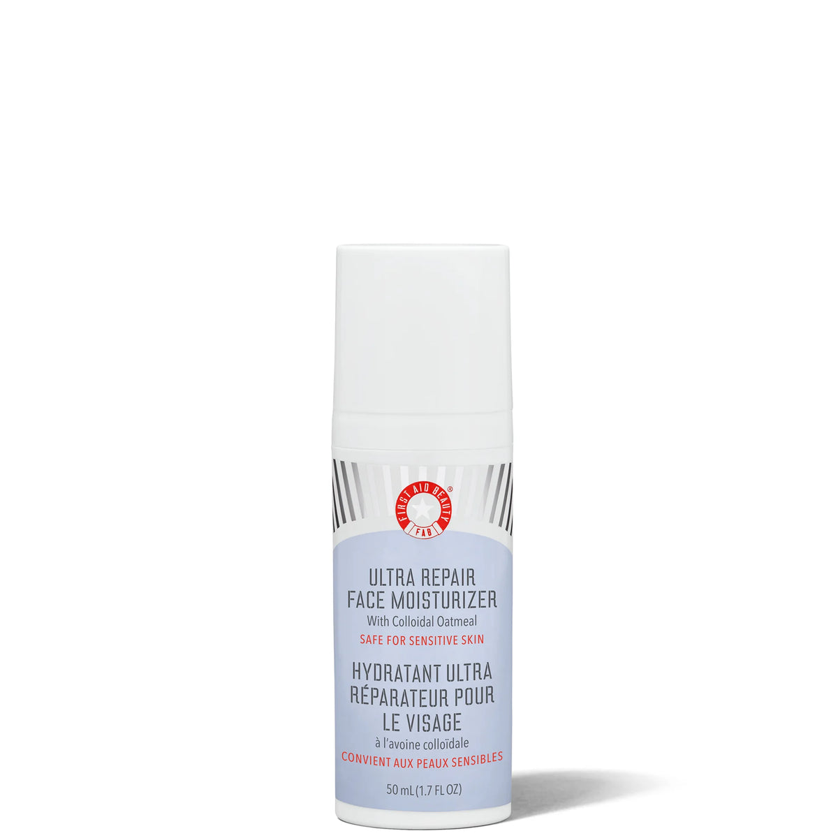 First Aid Beauty Ultra Repair Face Moisturiser 50ml, white jar with branded label