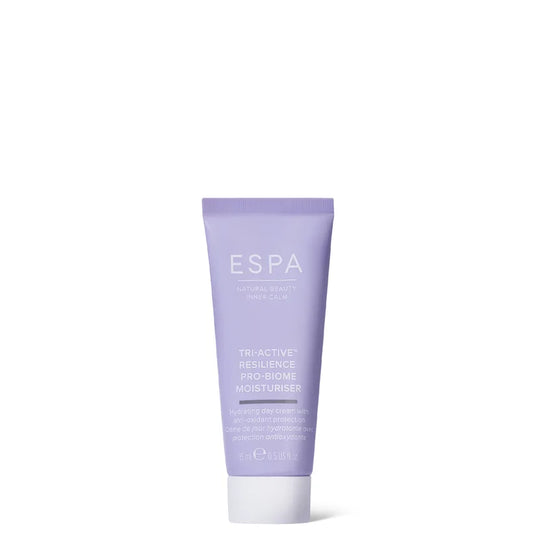 ESPA Tri-Active Resilience Probiome Moisturiser 15ml sample size tube with ESPA branding