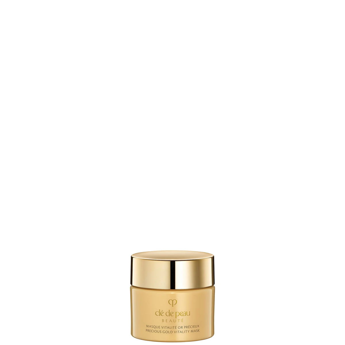 Clé de Peau Beauté Precious Gold Vitality Mask Replica Deluxe-Size Sample 10ml, small gold sachet-style pouch with Clé de Peau Beauté branding