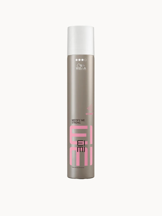 Wella Professionals Care EIMI Mistify Me Strong Hairspray 500ml, large aerosol can with branded label