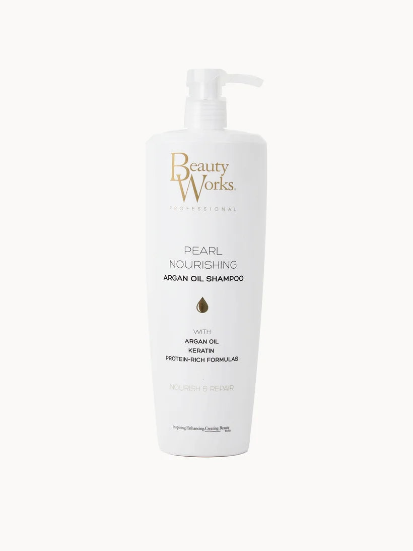 Beauty Works Pearl Nourishing Argan Oil shampoo 1 litre bottle