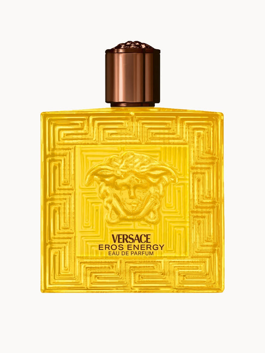 Versace Eros Energy Eau de Parfum 200ml electric blue glass bottle with gold Medusa head
