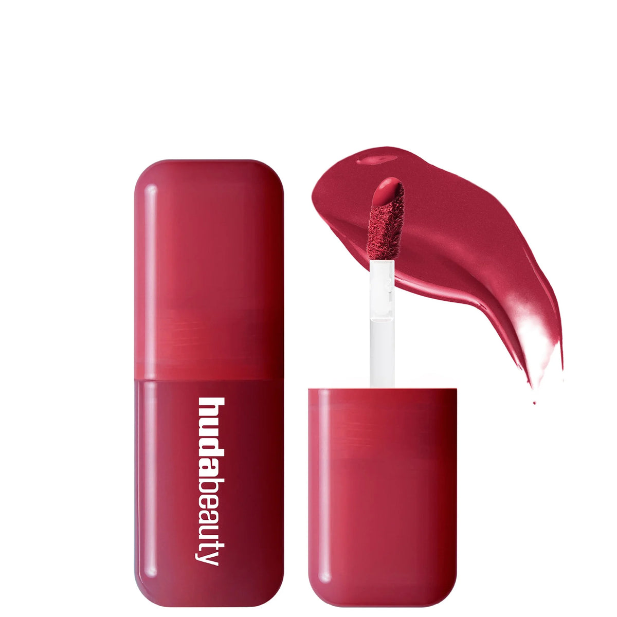 HUDA BEAUTY Blush Filter Liquid 4.5ml - Berry Fever, small liquid blush with peanut-shaped doe-foot applicator
