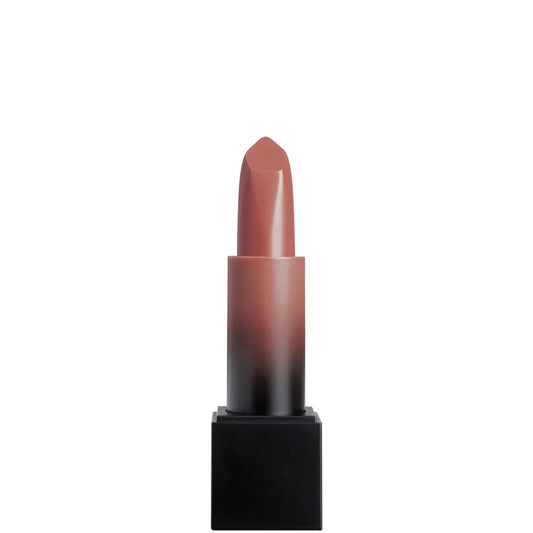 Huda Beauty Power Bullet Cream Glow lipstick in nude shade Habibi