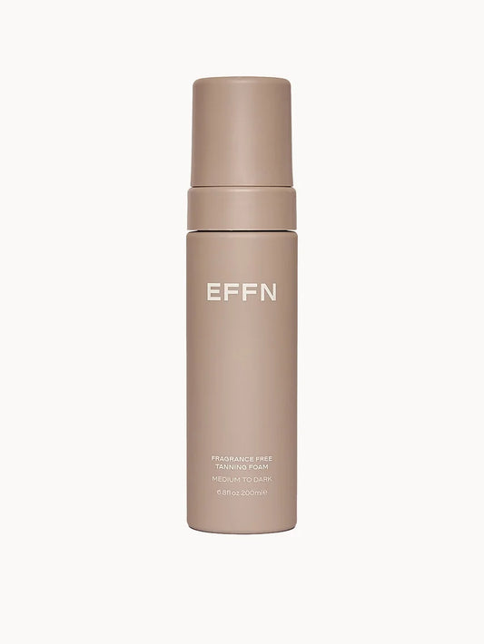 EFFN TANNING FOAM Medium Dark 200ml dark bottle with pump dispenser and minimal branding