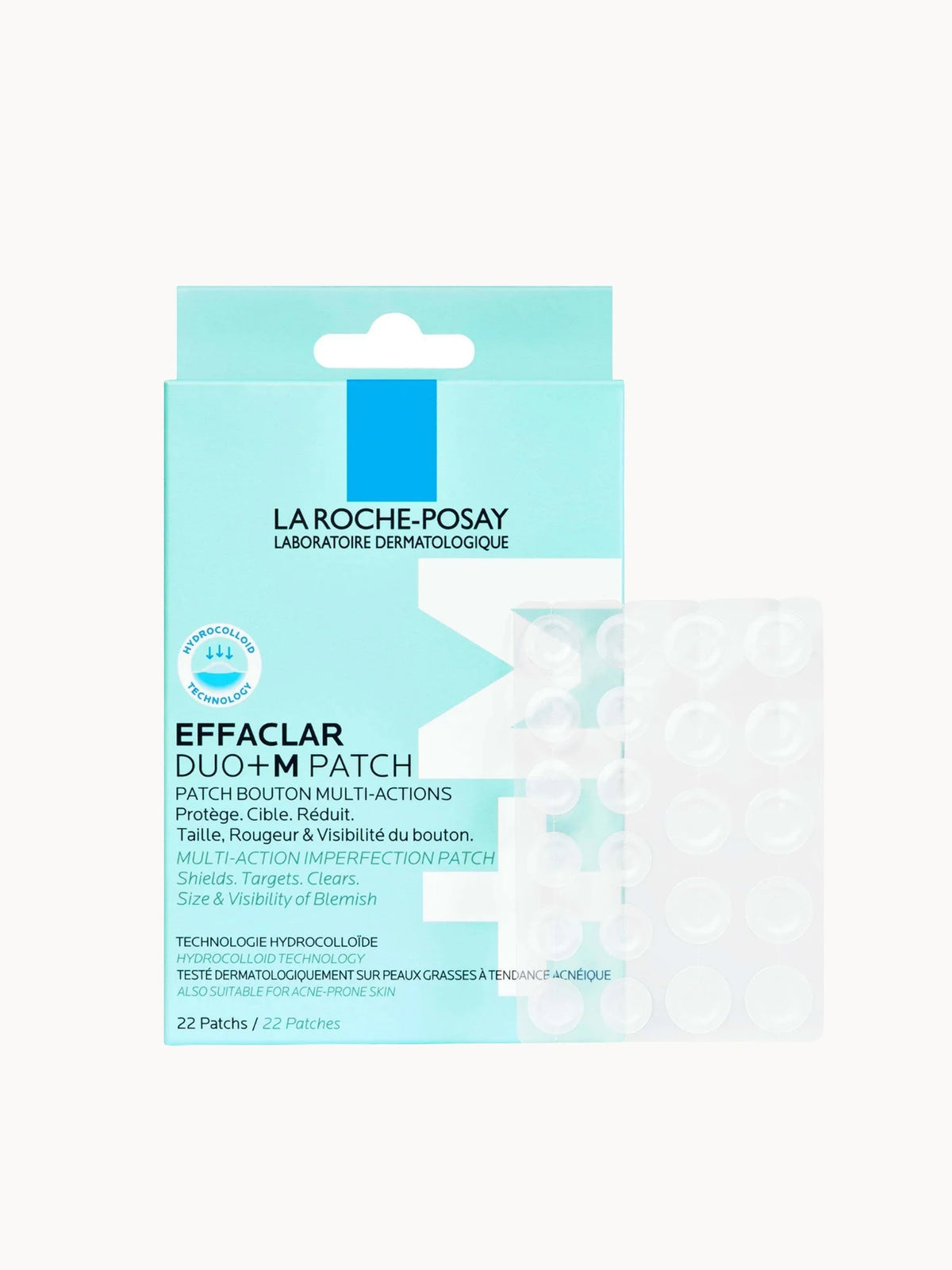 La Roche-Posay Effaclar Duo+M Patch 22 patches, blue and white box with clear patches