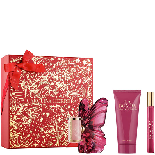 Carolina Herrera La Bomba Eau de Parfum 50ml + Body Lotion 100ml + Eau de Parfum 10ml - Minor Imperfection | Pop Up Beauty