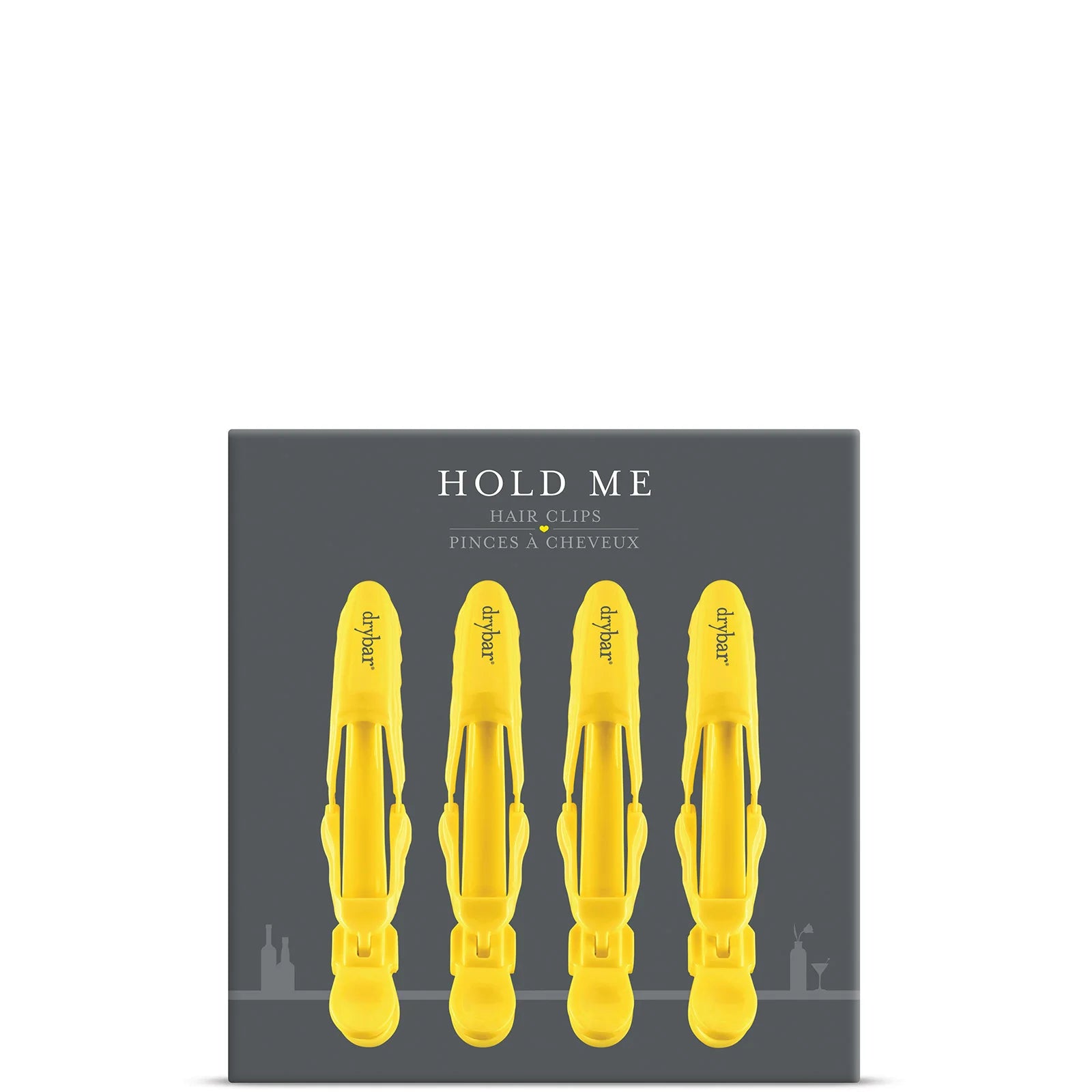 Professional buttercup-yellow sectioning hair clips with alligator jaw grip