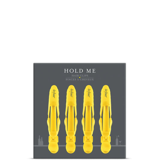 Professional buttercup-yellow sectioning hair clips with alligator jaw grip