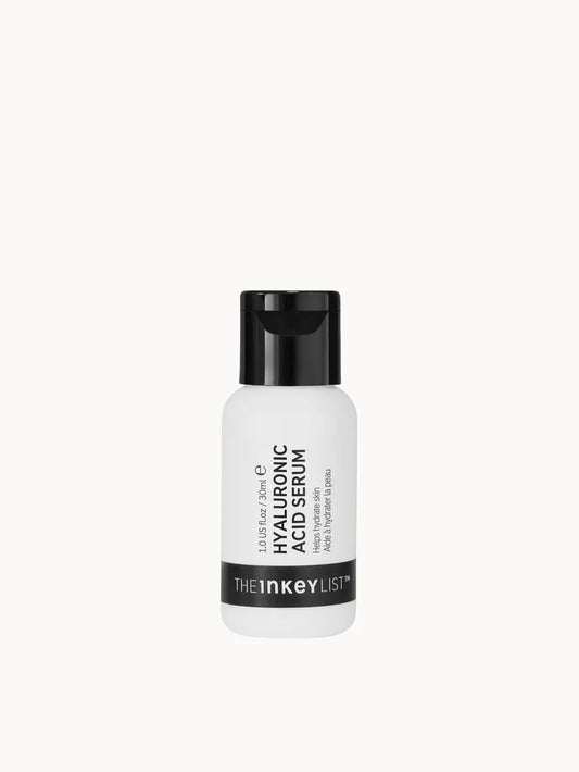The INKEY List Hyaluronic Acid Serum 30ml small clear bottle with black dropper cap