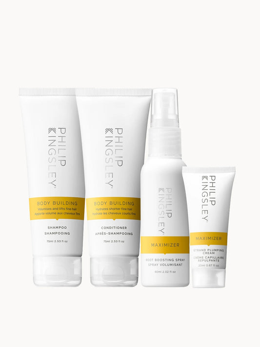 Philip Kingsley Body Building Discovery Collection set of miniature hair care products in branded packaging