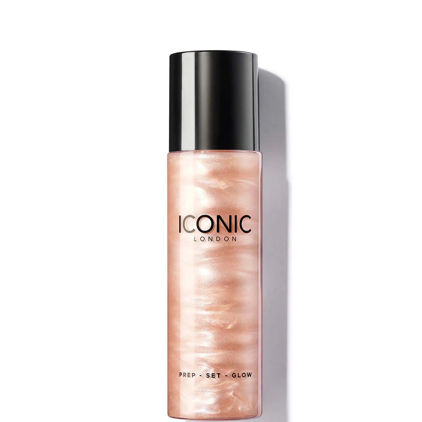 ICONIC London Prep-Set-Glow - Original – Illuminating face mist in gold shimmer bottle for radiant, glowing skin.