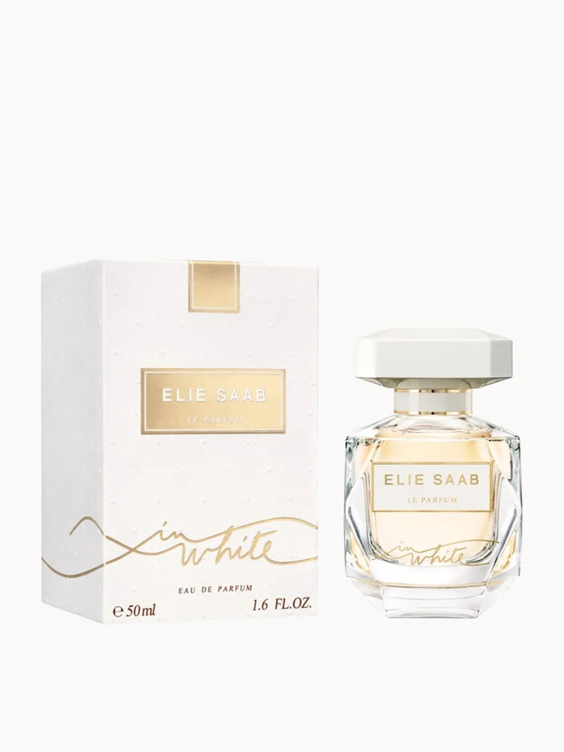 Elie Saab Le Parfum in White Eau de Parfum 30ml square glass bottle with faceted cap and pale liquid