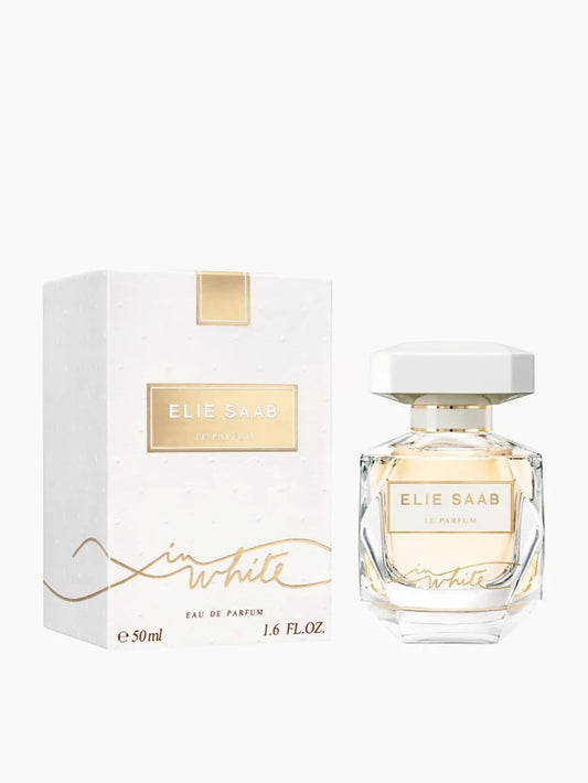 Elie Saab Le Parfum in White Eau de Parfum 30ml square glass bottle with faceted cap and pale liquid