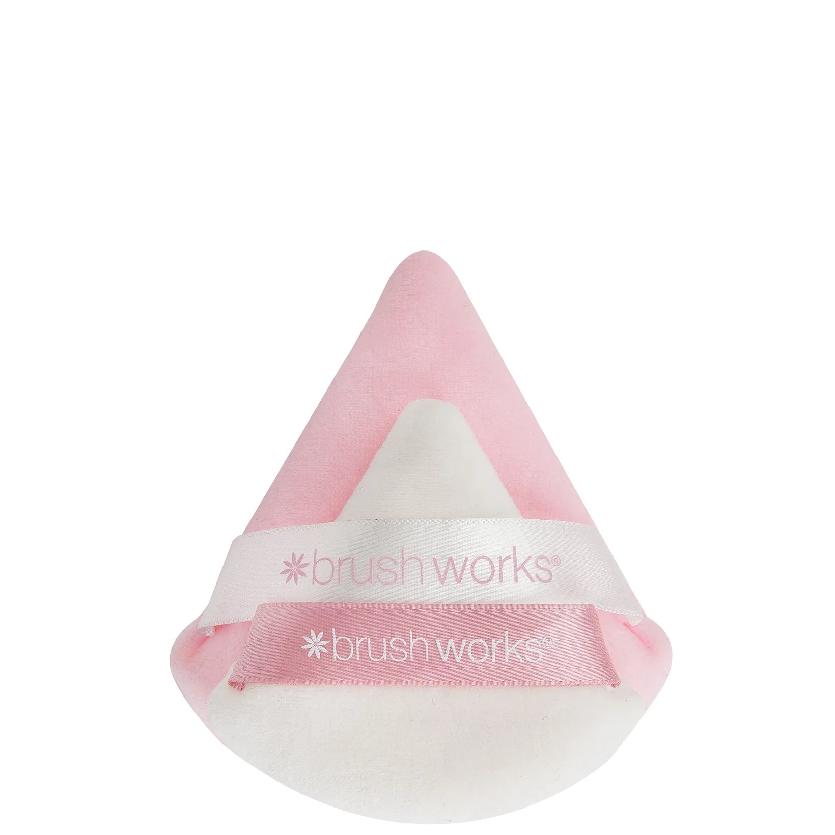 Brushworks Triangle Powder Puff Duo two triangular powder puffs for precise loose powder application