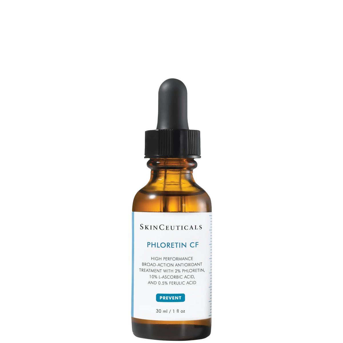 Skinceuticals Phloretin CF 30ml, amber glass dropper bottle with white cap