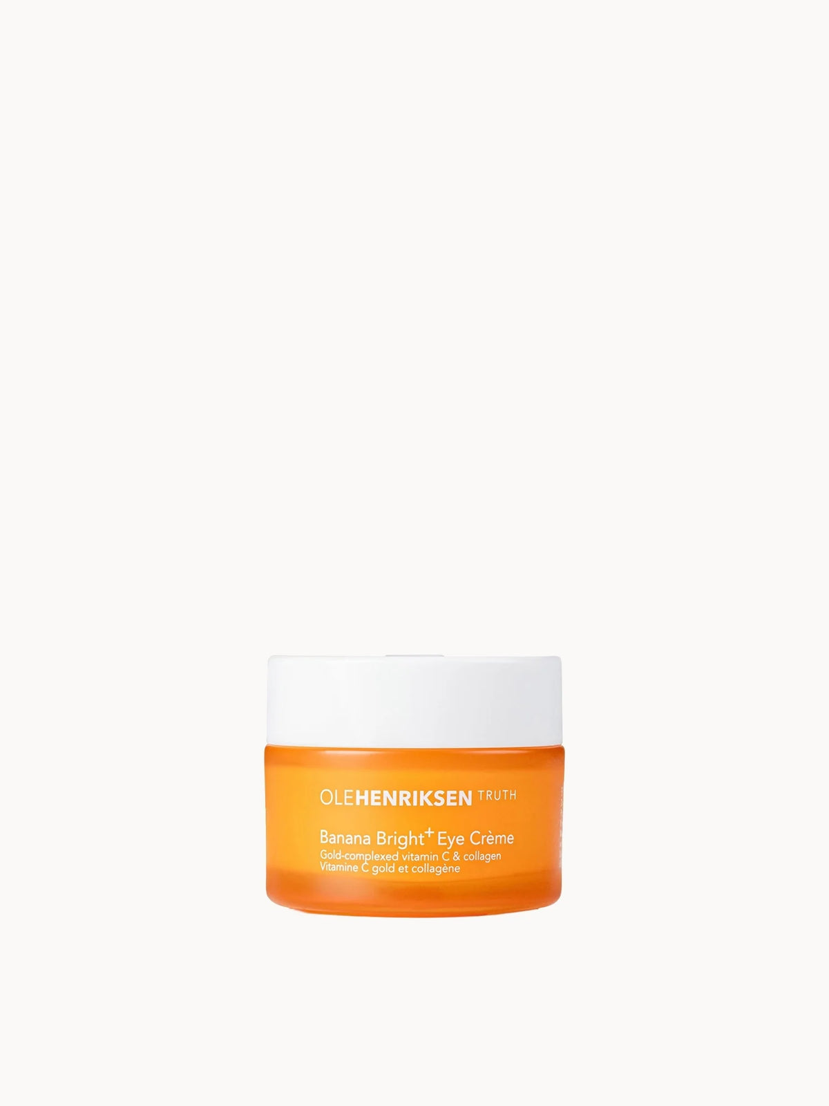 Ole Henriksen Banana Bright+ Vitamin C Eye Creme 15ml, yellow tube with pump dispenser