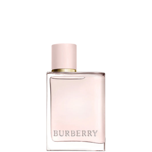 Burberry Her Eau de Parfum 30ml – petite pink-tinted glass bottle; bright berry-floral scent with creamy musks.