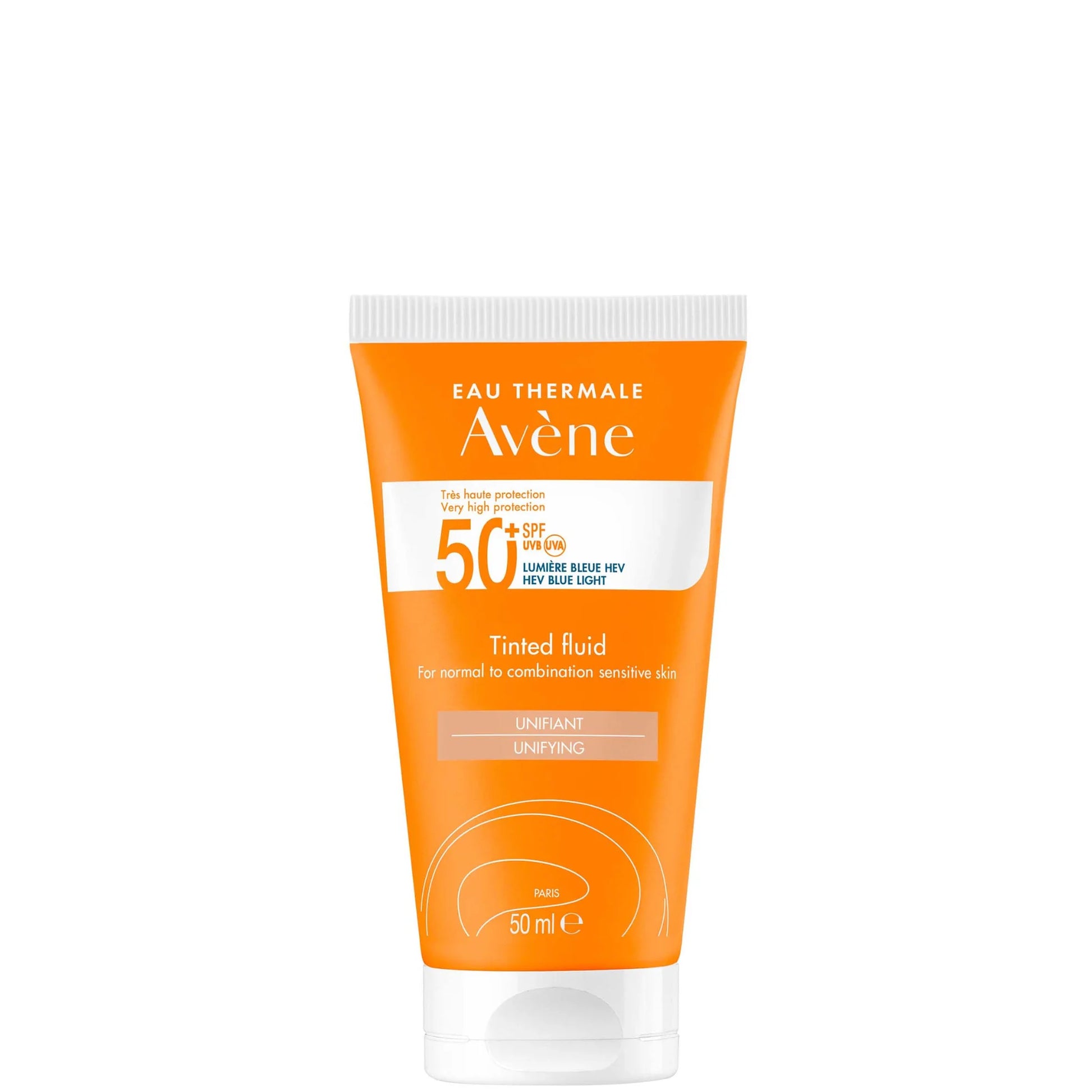 Avène Very High Protection SPF50+ tinted mineral fluid for sensitive skin with natural coverage