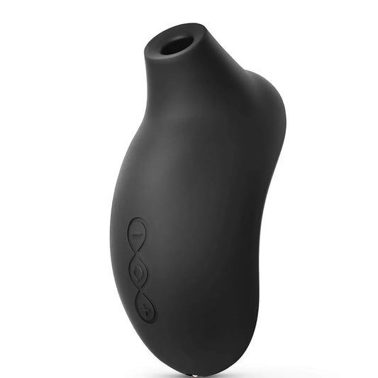 LELO Sona 2 Cruise in matte black finish with gold base and curved compact design