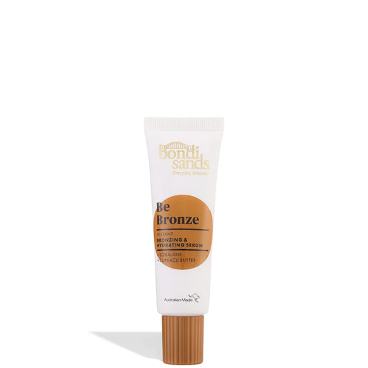 Bondi Sands Be Bronze Instant Bronzing & Hydrating Serum 30ml glass bottle with Bondi Sands branding