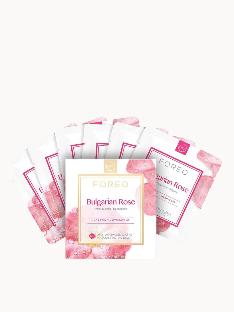 FOREO Bulgarian Rose UFO moisture-boosting face mask 6 pack