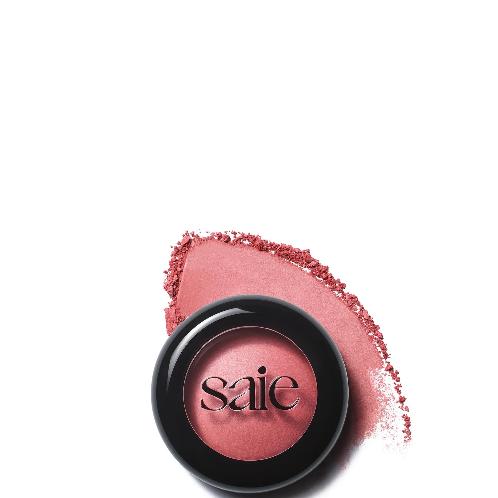 Saie SuperSuede Radiant Blush Powder Mia, compact powder blush in rosy mauve shade