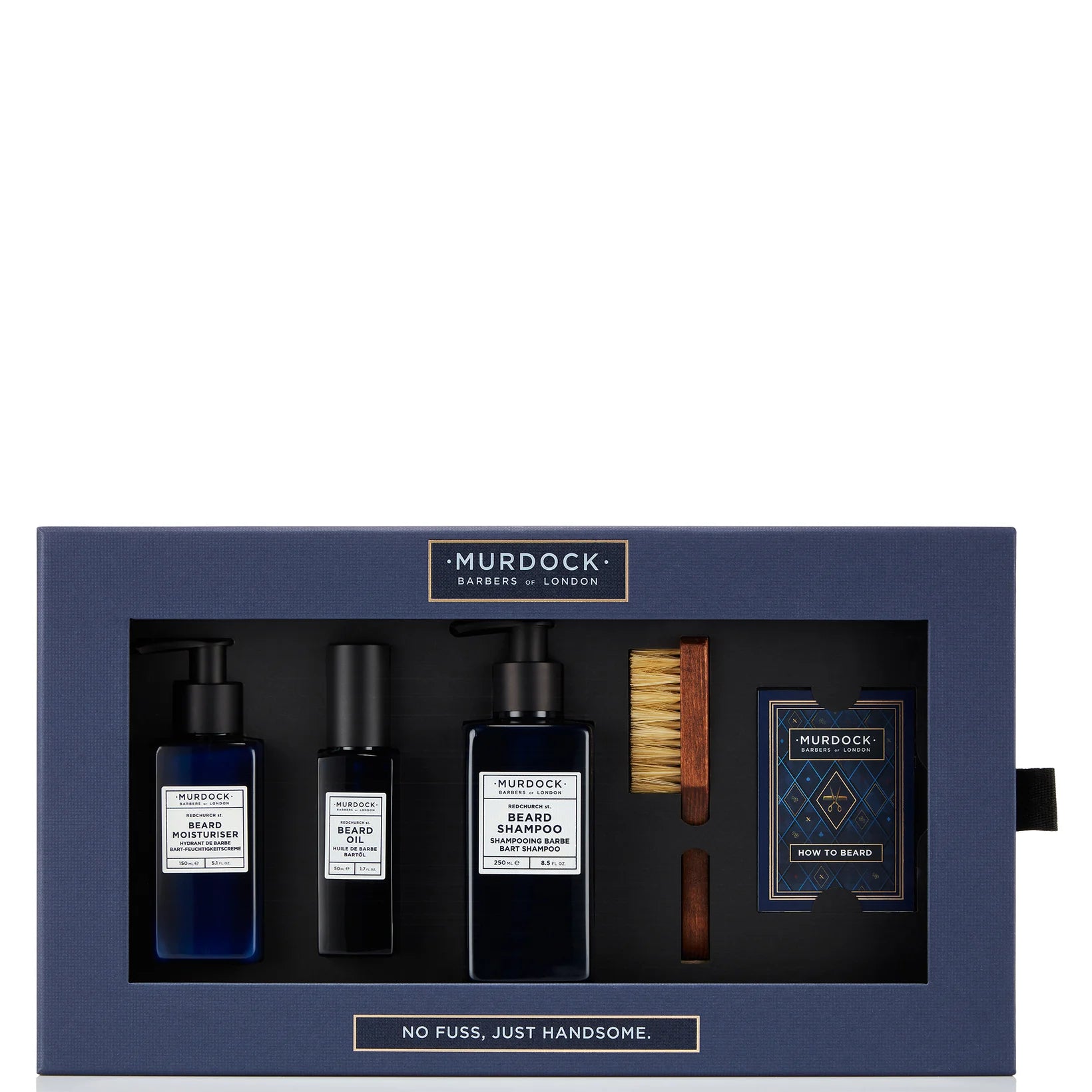 Murdock London Redchurch Street beard grooming set with barber essentials and guide