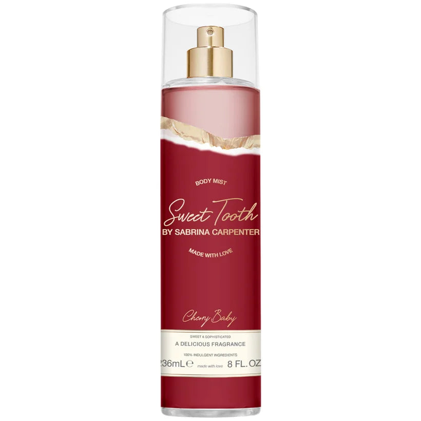 Sabrina Carpenter Cherry Baby Body Mist 236ml perfume spray bottle packaging