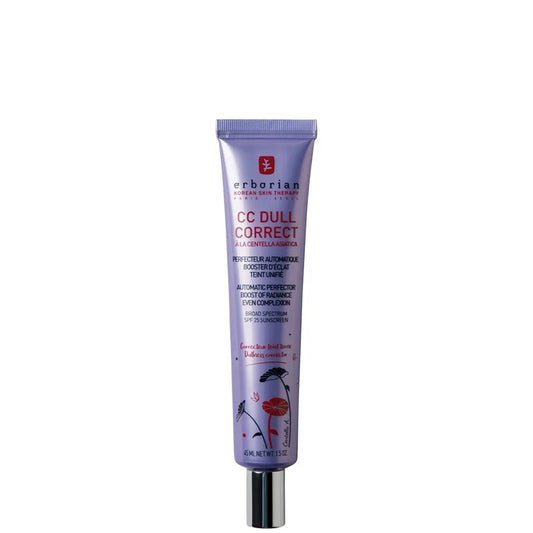 Erborian CC Dull Correct Colour Correcting Anti-Dull Cream SPF25 45ml peach-toned tube with a flip cap