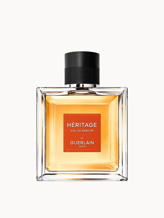 Guerlain Héritage Eau de Parfum 100ml clear rectangular bottle with gold cap and classic label