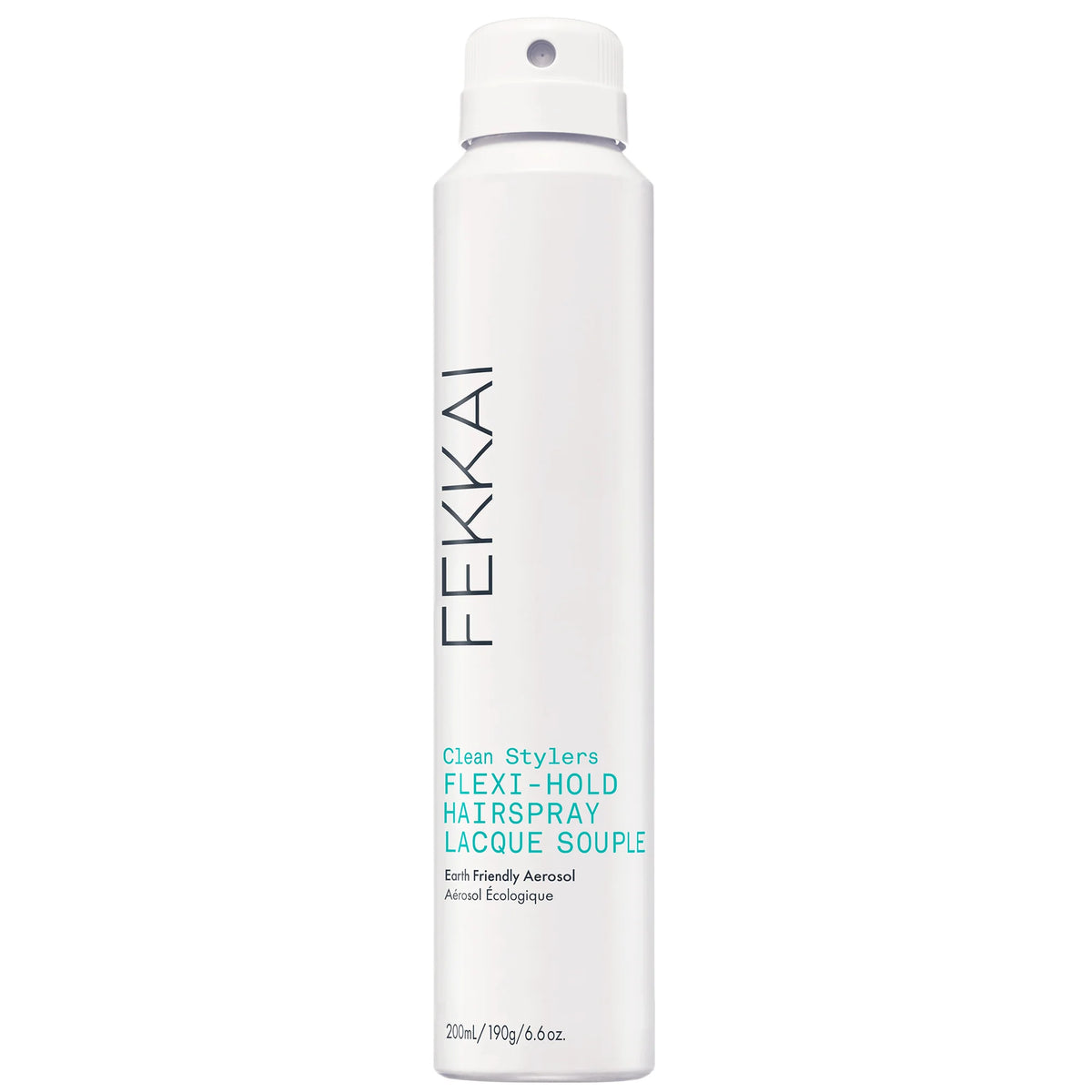 Fekkai Flexi-Hold Hairspray 200ml, clear bottle with black cap and Fekkai branding