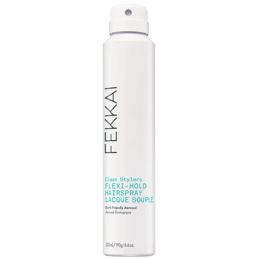 Fekkai Flexi-Hold Hairspray 200ml, clear bottle with black cap and Fekkai branding