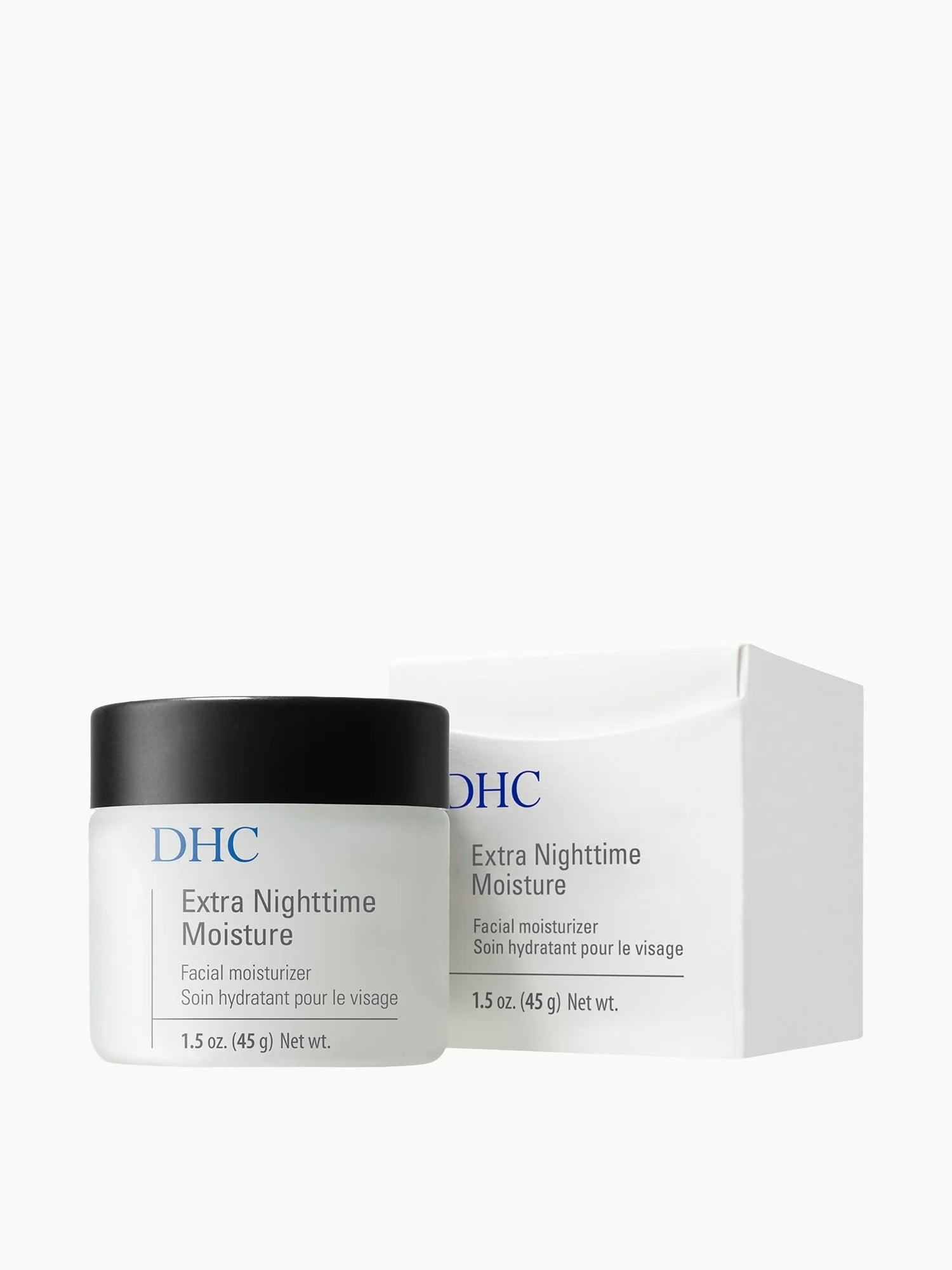 DHC Extra Night Time Moisture Cream 45g by DHC — genuine product, minor packaging flaw, unused formula.