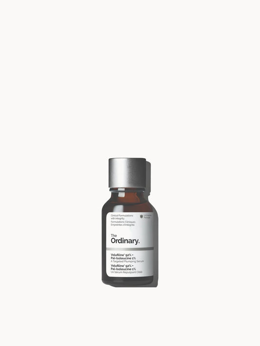 The Ordinary Volufiline 92% + Pal-Isoleucine 1% Plumping Serum 15ml, small serum bottle with branded label